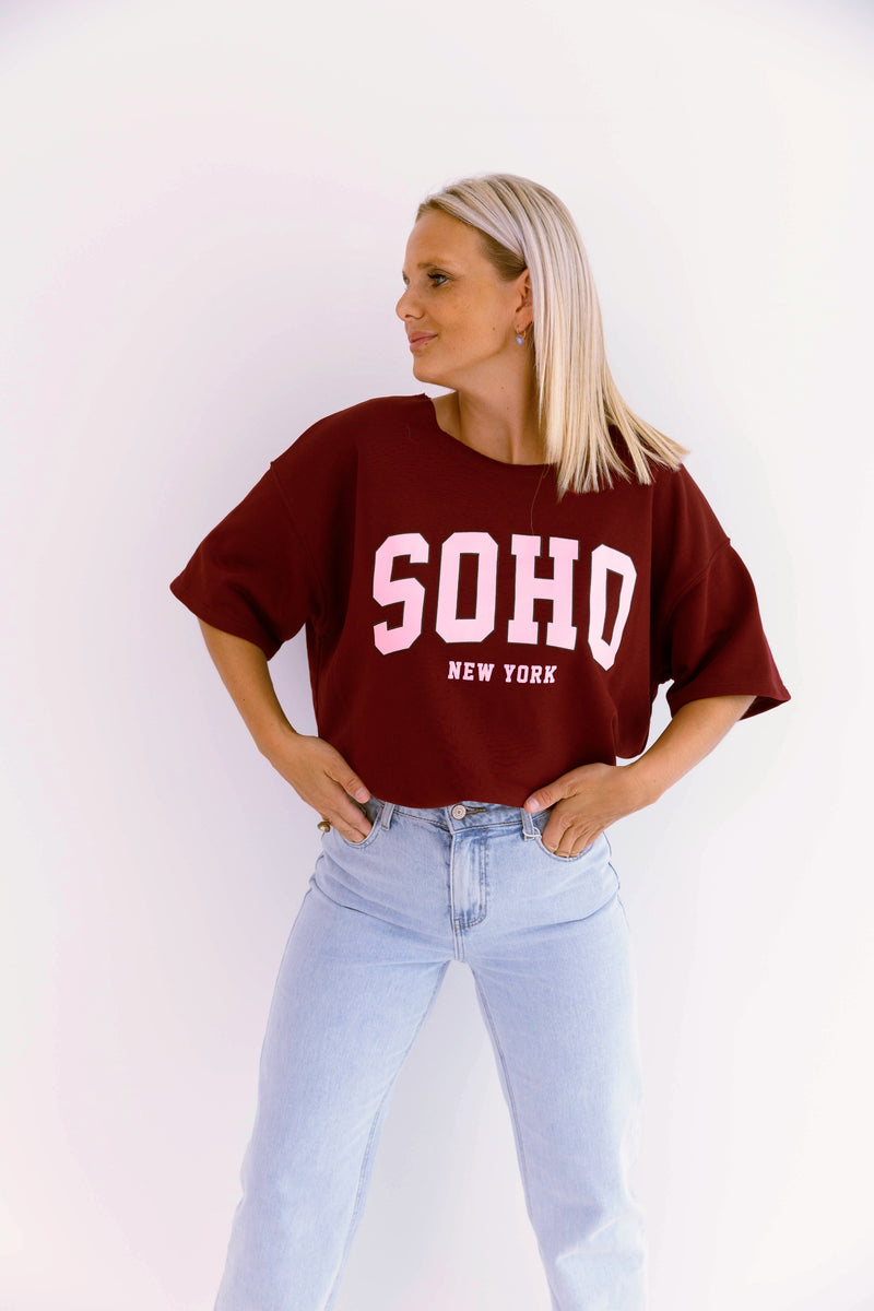 - Soho Bordeaux Sweater
