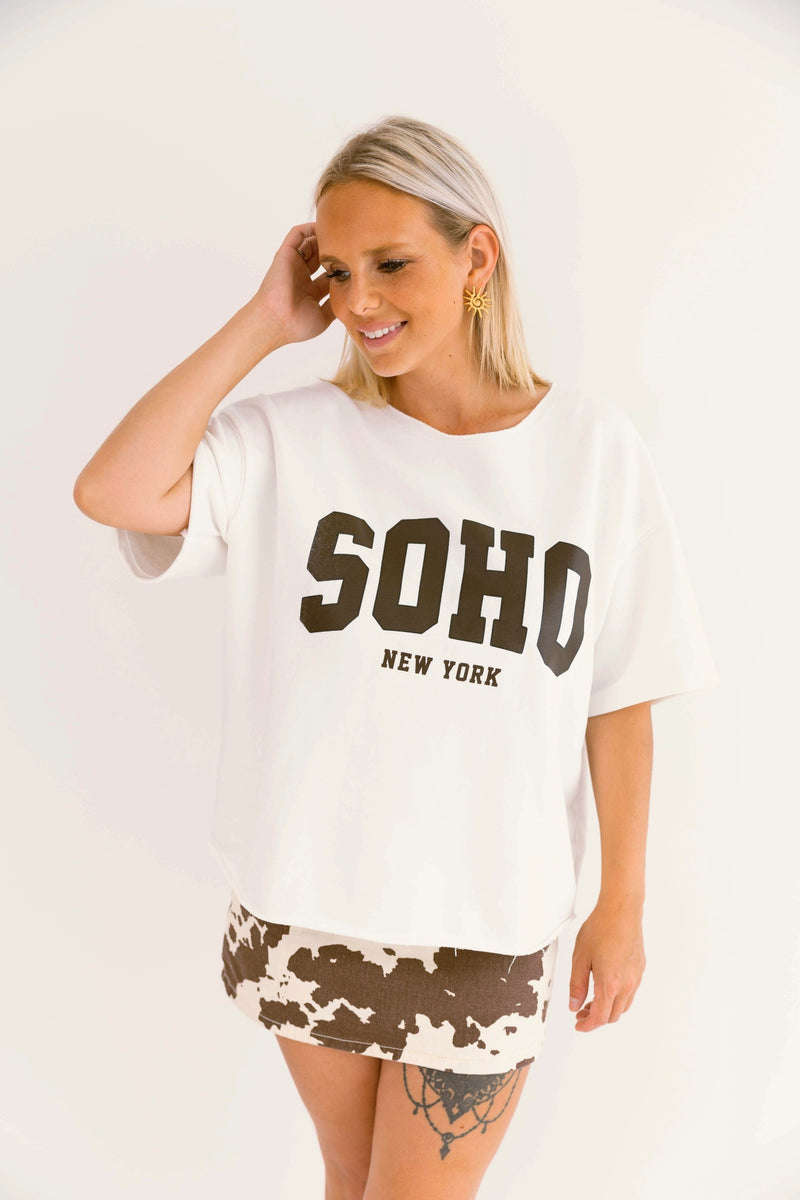 - Soho White Sweater