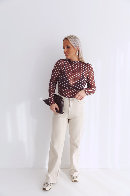 - Vanilla Dots Blouse