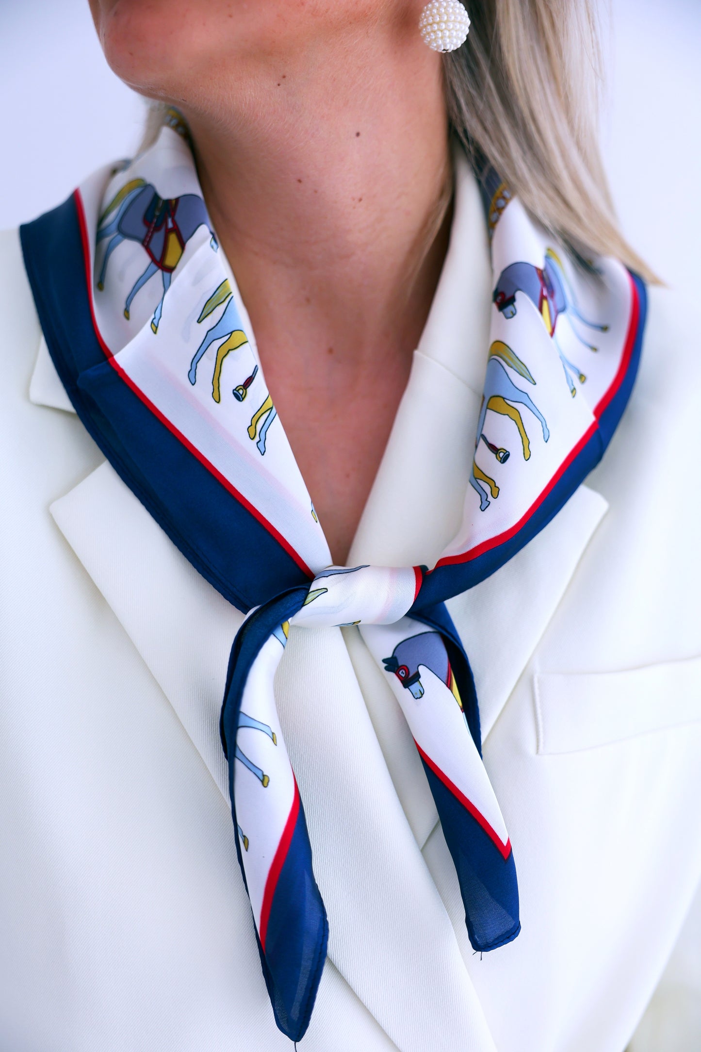- Blue Horse Scarf