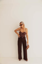 - Mokka Wide Leg Jeans