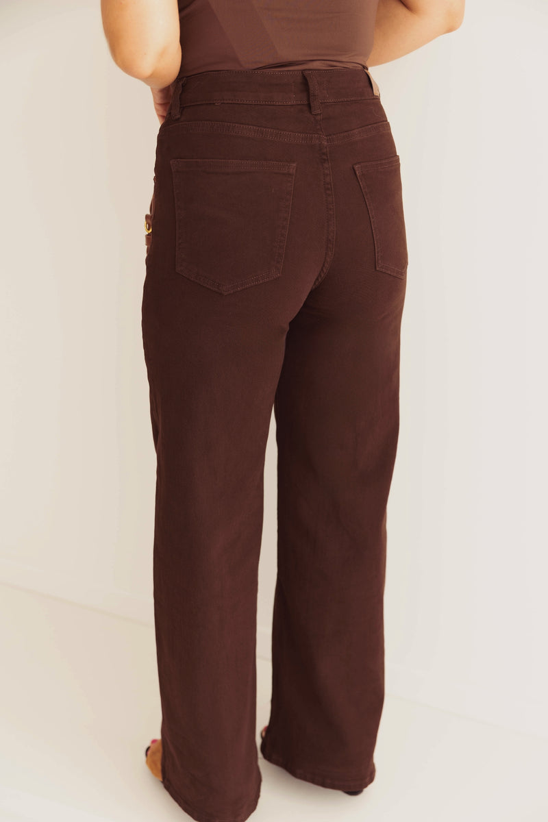 - Mokka Wide Leg Jeans