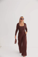 - Mocha Wide Pants