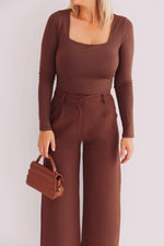 - Mocha Wide Pants