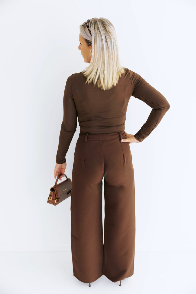 - Mocha Wide Pants