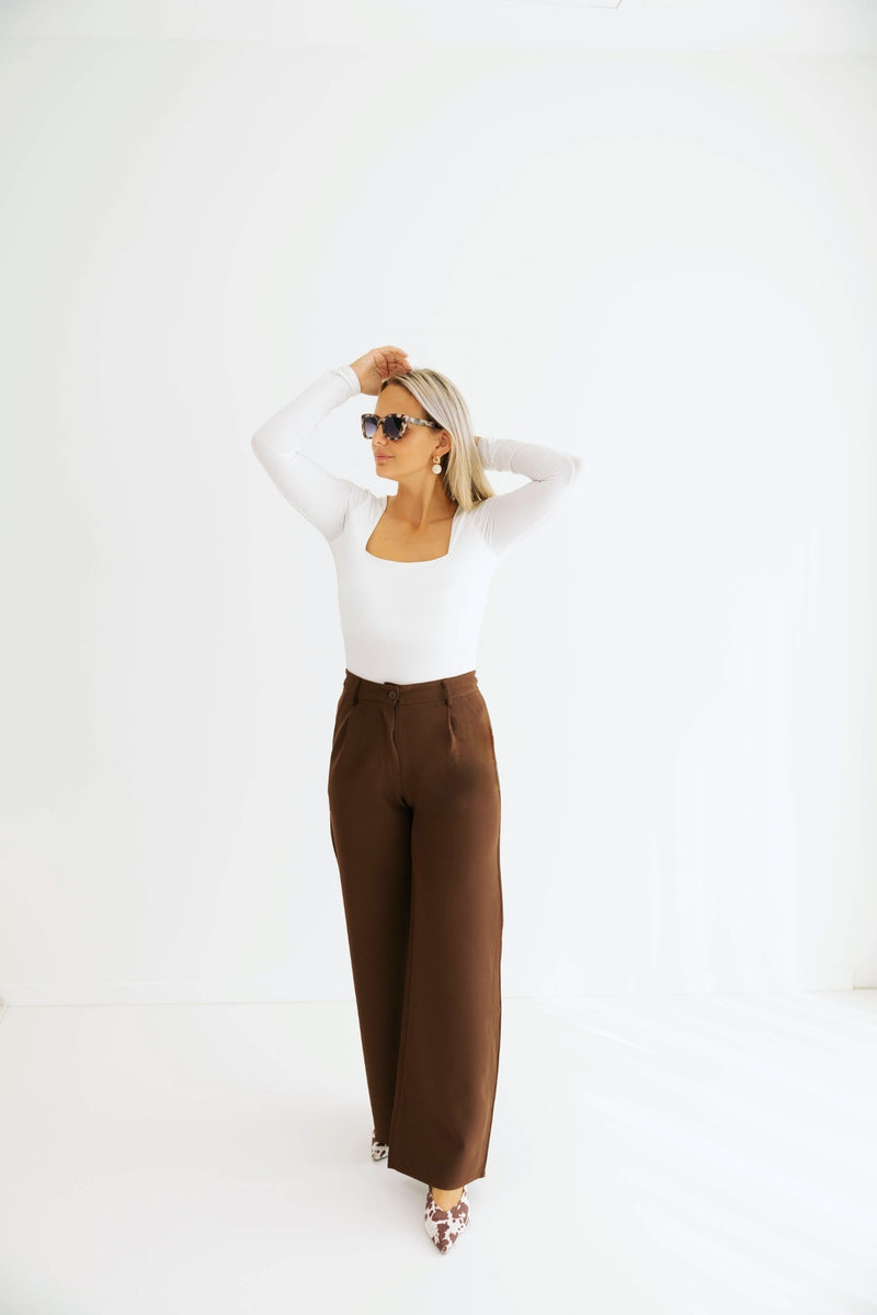 - Mocha Wide Pants