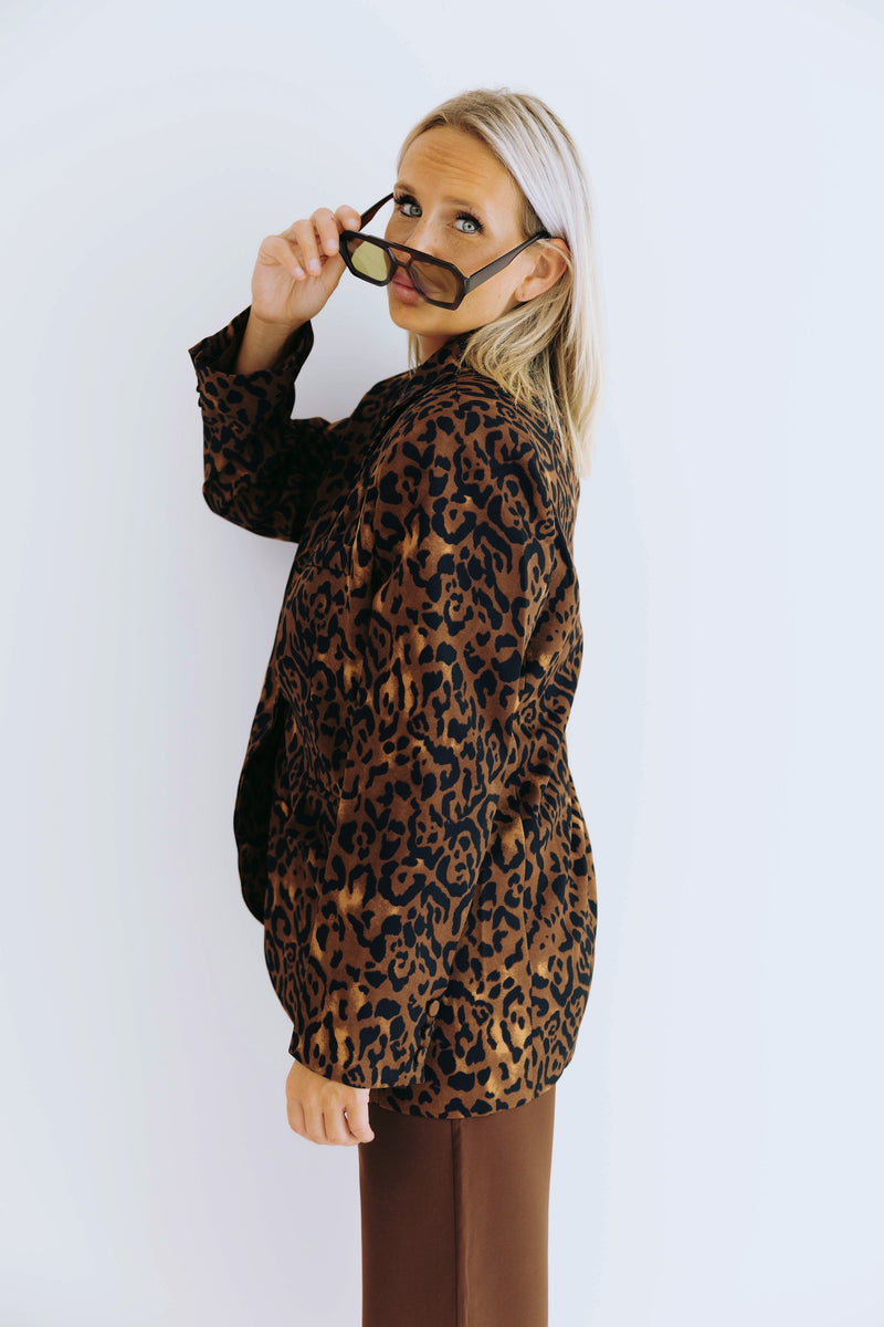 - Leopard Chic Blazer