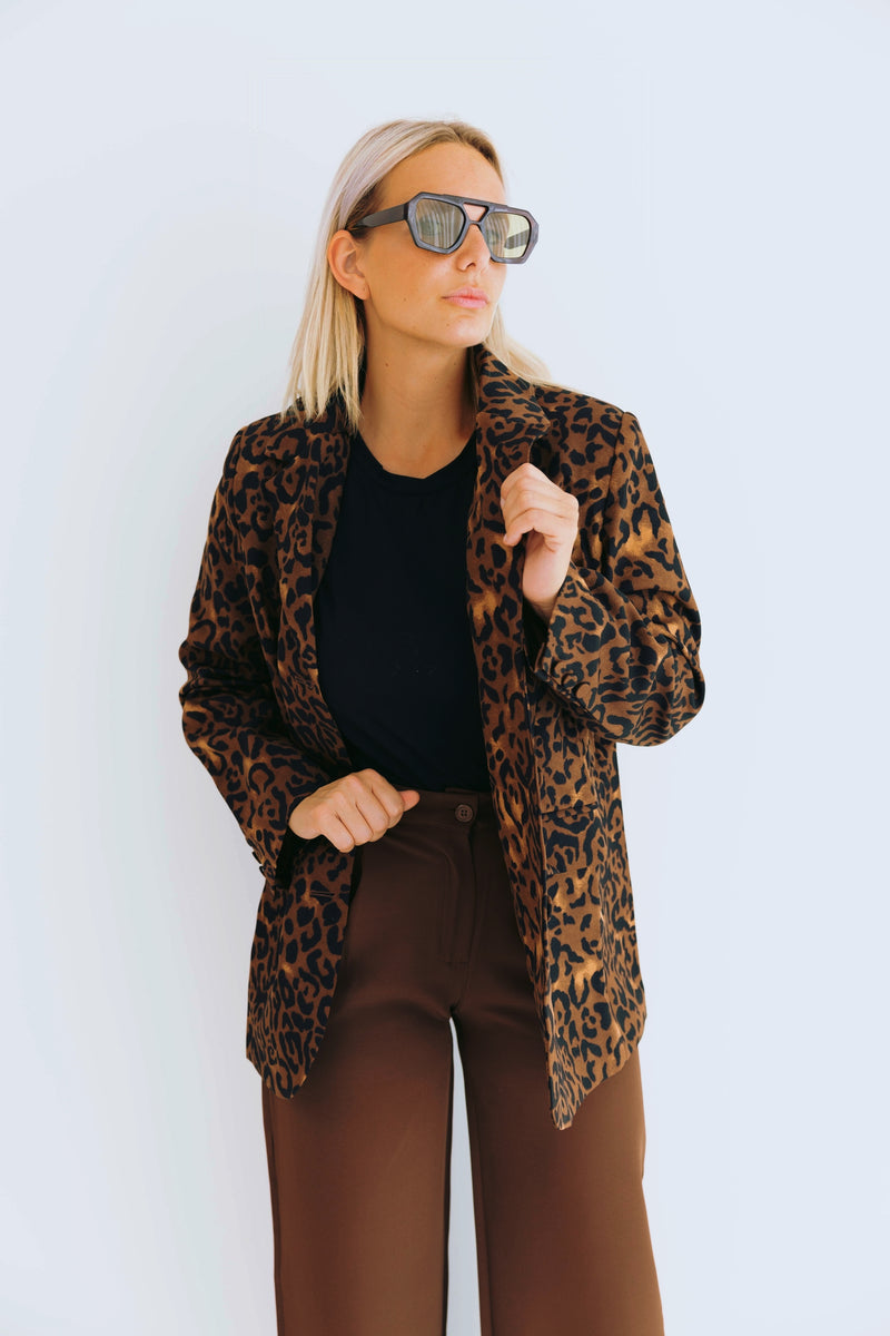 - Leopard Chic Blazer