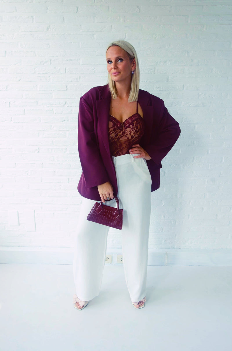 - Burgundy Bustier Body