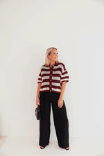 - Creta Crocheted Burgundy Blouse