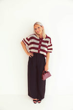 - Creta Crocheted Burgundy Blouse