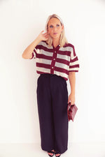 - Creta Crocheted Burgundy Blouse