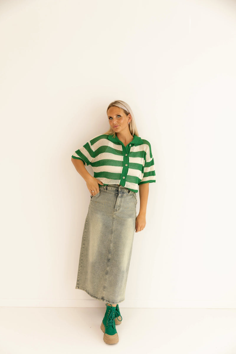 - Creta Crocheted Green Blouse