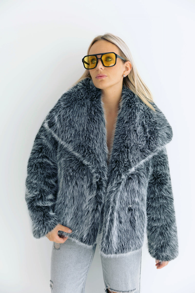 - Black Swan Fur Coat