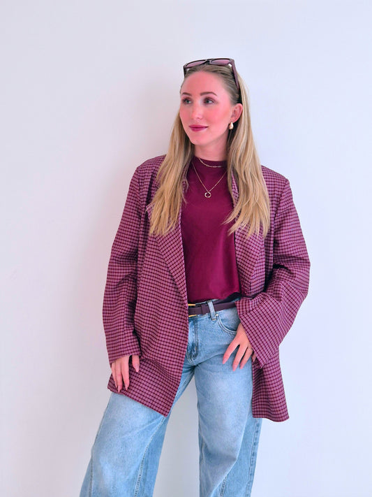 - Amber Burgundy Blazer
